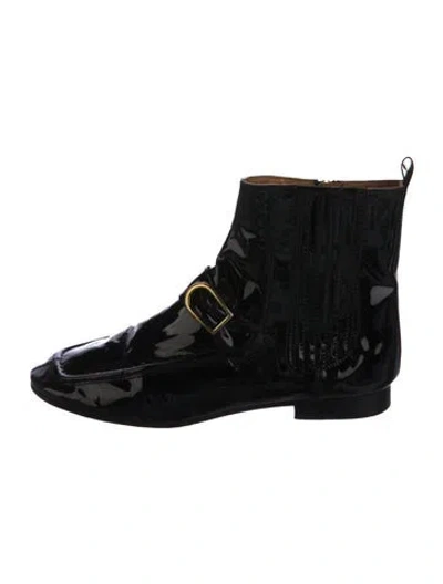 Pre-owned Isabel Marant Patent Leather Boots In Black