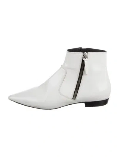 Pre-owned Isabel Marant Patent Leather Boots In White