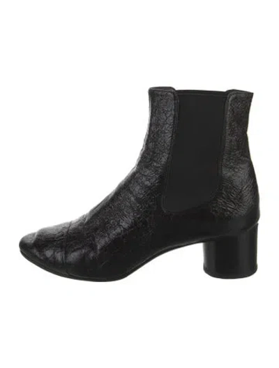 Pre-owned Isabel Marant Patent Leather Chelsea Boots In Black