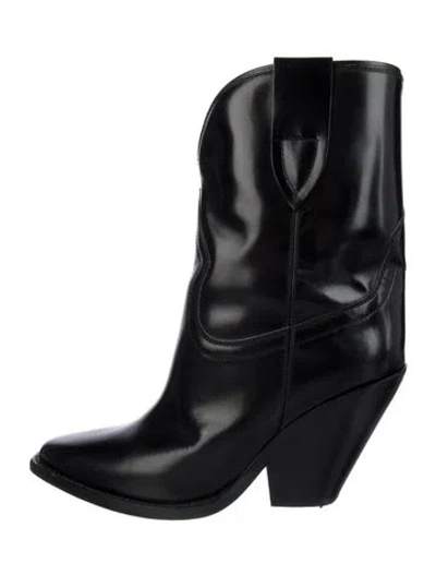 Pre-owned Isabel Marant Patent Leather Western Boots In Black
