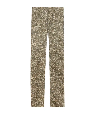 Isabel Marant Ferni Straight Cut Stretch Pants In Neutrals