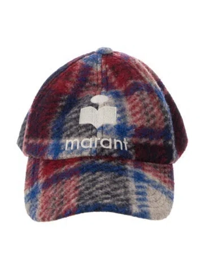 Pre-owned Isabel Marant Pattern Print Polyester Blend Baseball Hat In Burgundy