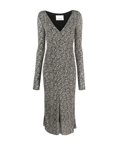 ISABEL MARANT PATTERN V-NECK DRESS
