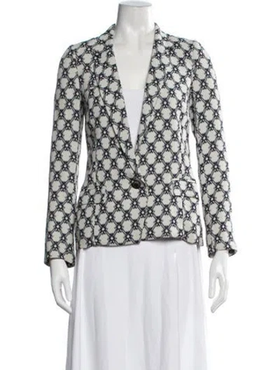 Pre-owned Isabel Marant Patterned Blazer In White