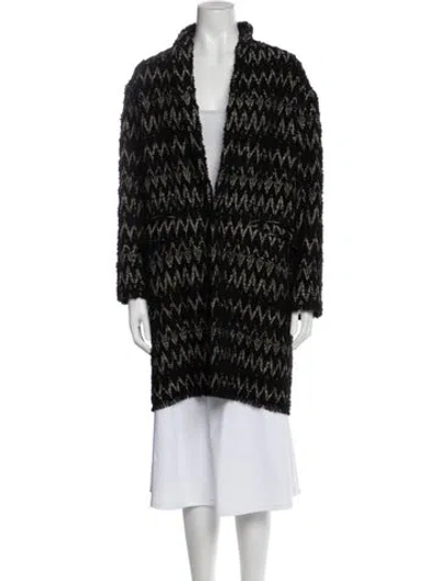 Pre-owned Isabel Marant Patterned Coat In Black
