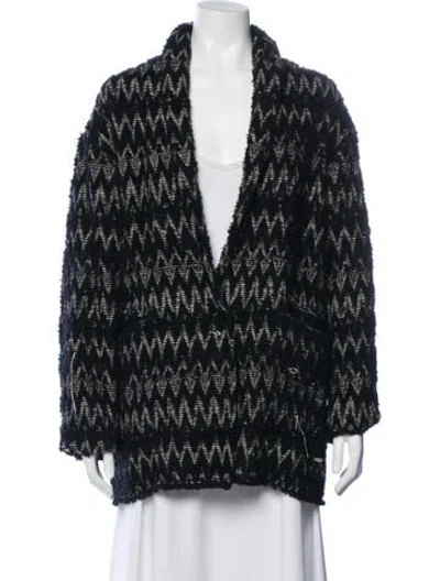 Pre-owned Isabel Marant Patterned Coat In Black