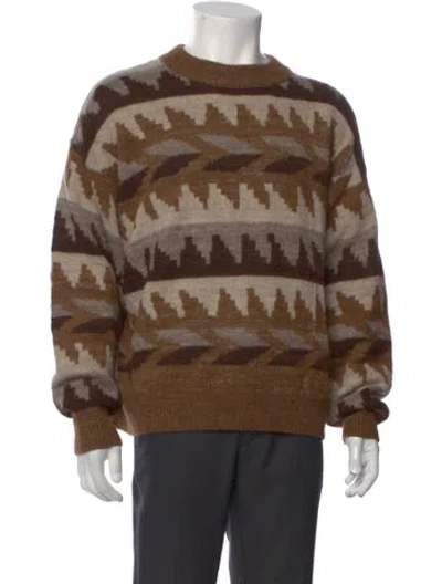 Pre-owned Isabel Marant Patterned Crew Neck Pullover In Brown