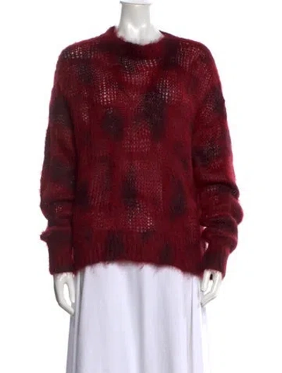 Pre-owned Isabel Marant Patterned Crew Neck Sweater In Red