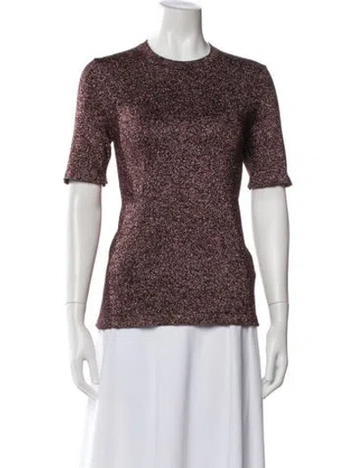 Pre-owned Isabel Marant Patterned Crew Neck Top In Gray