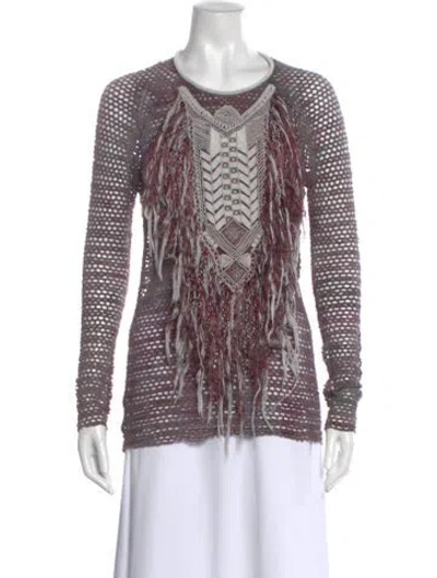 Pre-owned Isabel Marant Patterned Crew Neck Top In Multi