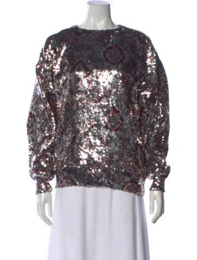 Pre-owned Isabel Marant Patterned Crew Neck Top In Multi