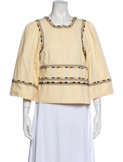Pre-owned Isabel Marant Patterned Crew Neck Top In Neutral