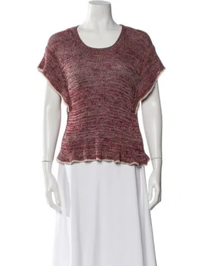 Pre-owned Isabel Marant Patterned Crew Neck Top In Pink