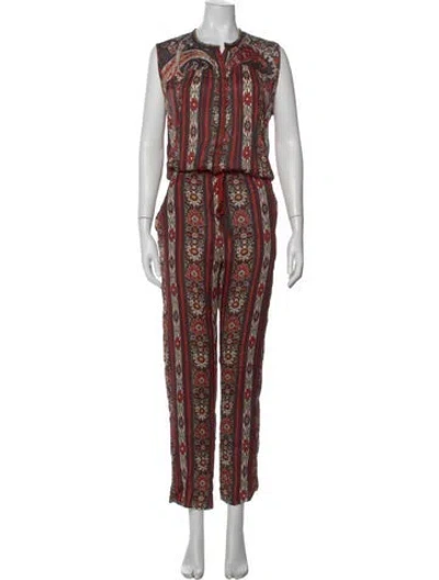 Pre-owned Isabel Marant Patterned Jumpsuit In Red