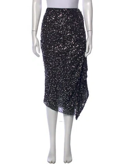 Pre-owned Isabel Marant Patterned Midi Length Skirt In Black