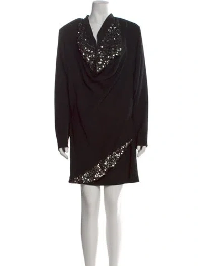 Pre-owned Isabel Marant Patterned Mini Dress W/ Tags In Black