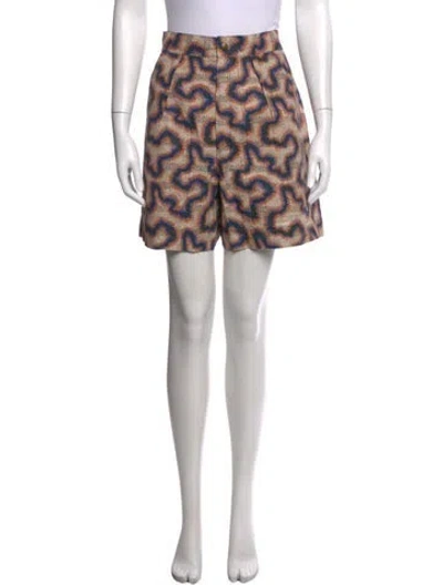 Pre-owned Isabel Marant Patterned Mini Shorts In Black