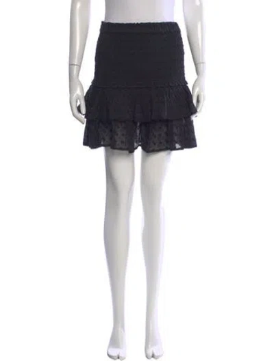 Pre-owned Isabel Marant Patterned Mini Skirt In Black