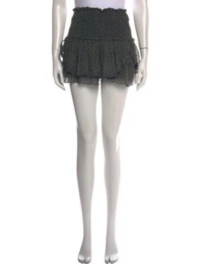 Pre-owned Isabel Marant Patterned Mini Skirt In Black