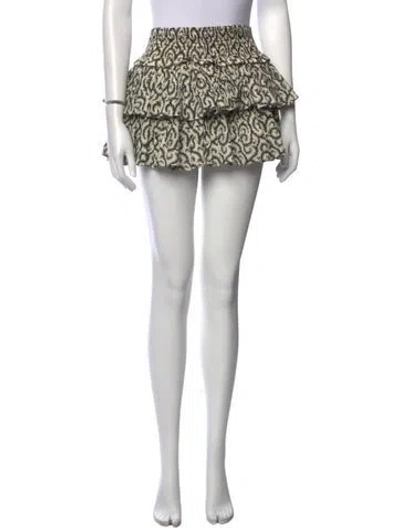 Pre-owned Isabel Marant Patterned Mini Skirt In Black