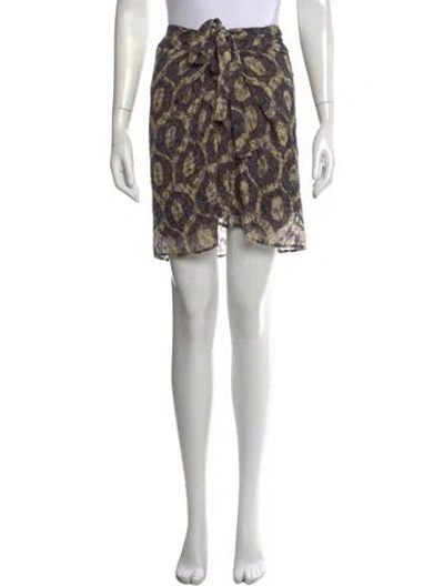 Pre-owned Isabel Marant Patterned Mini Skirt In Black
