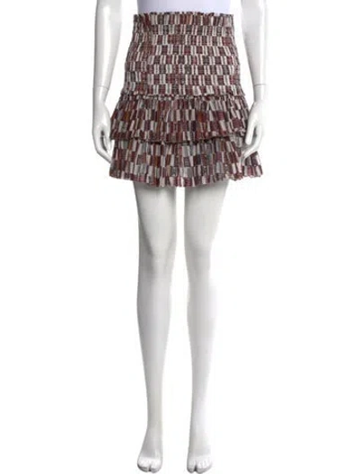 Pre-owned Isabel Marant Patterned Mini Skirt In Brown