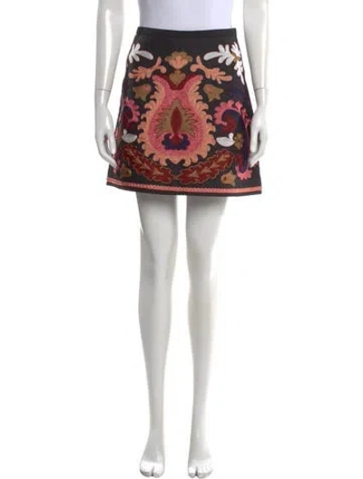 Pre-owned Isabel Marant Patterned Mini Skirt In Gray