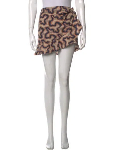 Pre-owned Isabel Marant Patterned Mini Skirt In Neutral