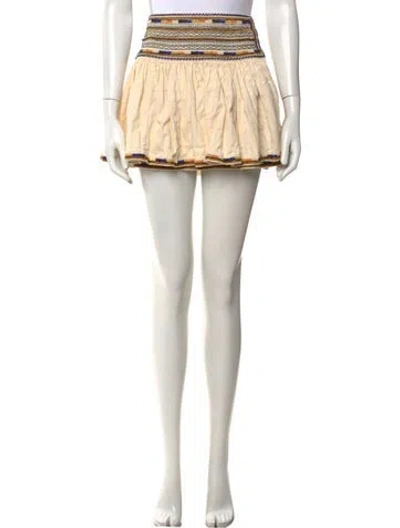 Pre-owned Isabel Marant Patterned Mini Skirt In Neutrals