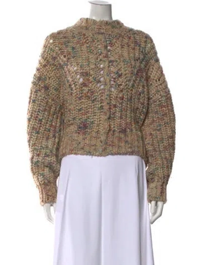 Pre-owned Isabel Marant Patterned Mock Neck Sweater In Neutrals