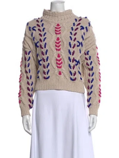 Pre-owned Isabel Marant Patterned Mock Neck Sweatshirt In Neutral