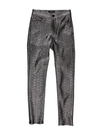 Pre-owned Isabel Marant Patterned Skinny Leg Pants In Black