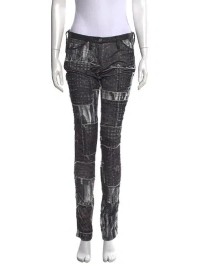 Pre-owned Isabel Marant Patterned Skinny Leg Pants W/ Tags In Black