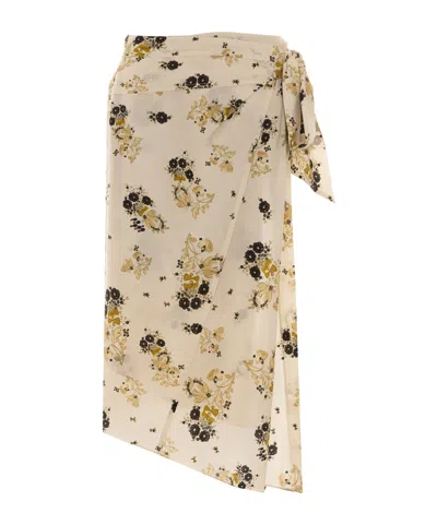 Isabel Marant Patterned Skirt In Brown