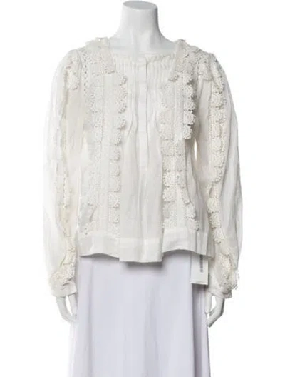 Pre-owned Isabel Marant Patterned Square Neckline Blouse In Neutral