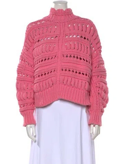 Pre-owned Isabel Marant Patterned Turtleneck Sweater In Pink