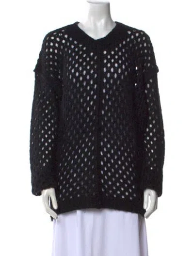 Pre-owned Isabel Marant Patterned V-neck Sweater In Black