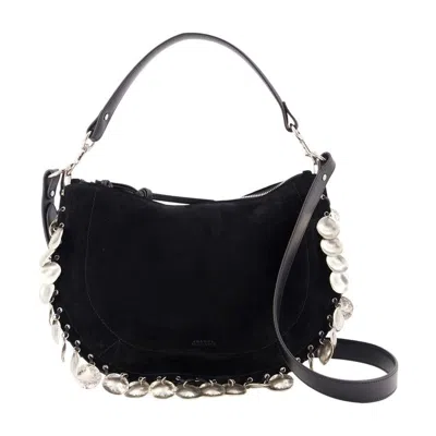 Isabel Marant Pearl-embellished Calfskin Crossbody Bag  Black