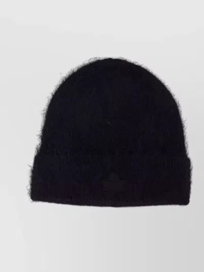 Isabel Marant Peeta Beanie Wool Folded Brim Texture In Blue