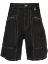 Isabel Marant Denim Bermuda Shorts Featuring Belt Loops In Schwarz