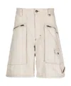Isabel Marant Denim Shorts With Pockets And Belt Loops In White