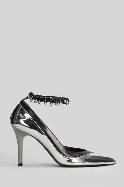 ISABEL MARANT PELENY PUMPS IN SILVER LEATHER