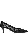 Isabel Marant Peleo Polka-dot Mesh Pumps In Black