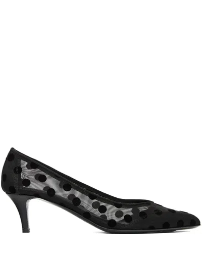ISABEL MARANT PELEO POLKA-DOT MESH PUMPS