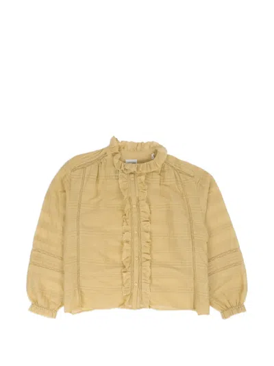 Isabel Marant Peline Ruffled Blouse In Yellow