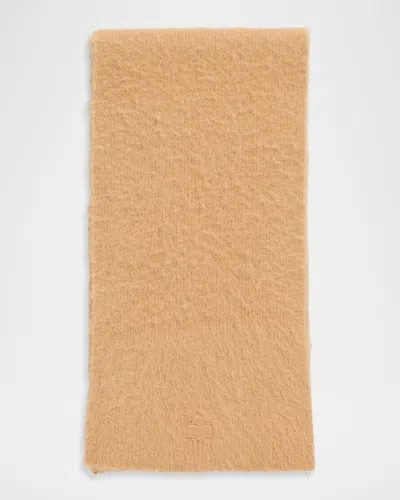 Isabel Marant Peliz Baby Alpaca-blend Scarf In Brown