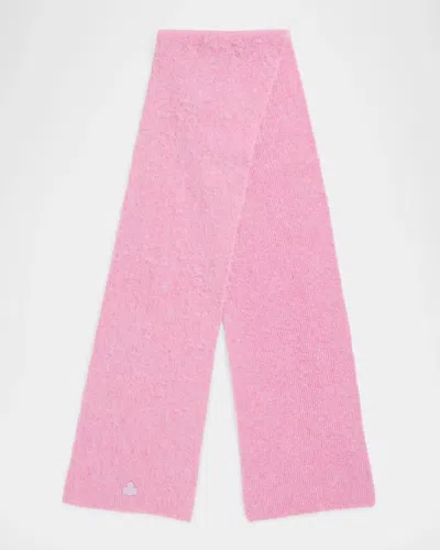 Isabel Marant Peliz Baby Alpaca-blend Scarf In Light Pink