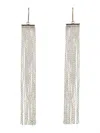 Isabel Marant Cascading Silver Pendant Earrings With Fluid Design In Silver