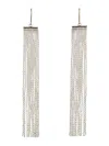 Isabel Marant Cascading Silver Pendant Earrings With Fluid Design In Silver