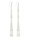 Isabel Marant Hanging Geometric Metallic Earrings In Silver